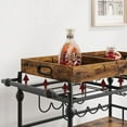 thumbnail image 4 of IDEALHOUSE Bar Cart, Bar Carts for The Home, 3 Tier Bar Cart with Wheels, Portable Home Bar & Serving Carts, Rolling Cart with Wine Rack and Removable Tray for Living Room, Kitchen, 4 of 7