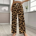 thumbnail image 2 of Print Animal Cheetah Print Pajama Pants Breathable with Pockets Pajamas For Lady Vintage Sleeping Pants Bedroom Homewear, 2 of 6