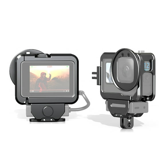 Cage de Caméra, Filtre 52mm avec Froid Compatible avec Adaptateur de Filtre Adaptateur Audio Montage 52mm 12/11/10/9 Compartiments Caméra Vidéo Métal Montage Froid Série Compartiment Froid Adaptateur de Compartiment