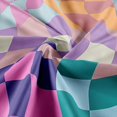 thumbnail image 4 of Aesthetic Funky Fun Checkerboard Shower Curtain, Cute Colorful Rainbow Pastel Hippie Bath Curtain, Retro Boho Abstract Wavy Swirl Bathroom Accessories Groovy Teen Girls for Bathroom Curtains, 36X72in, 4 of 6
