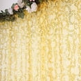 thumbnail image 4 of BalsaCircle 8x8 feet Gold Embroidered Leaves Sequined Tulle Backdrop Curtain Panel Party Events Decorations, 4 of 8