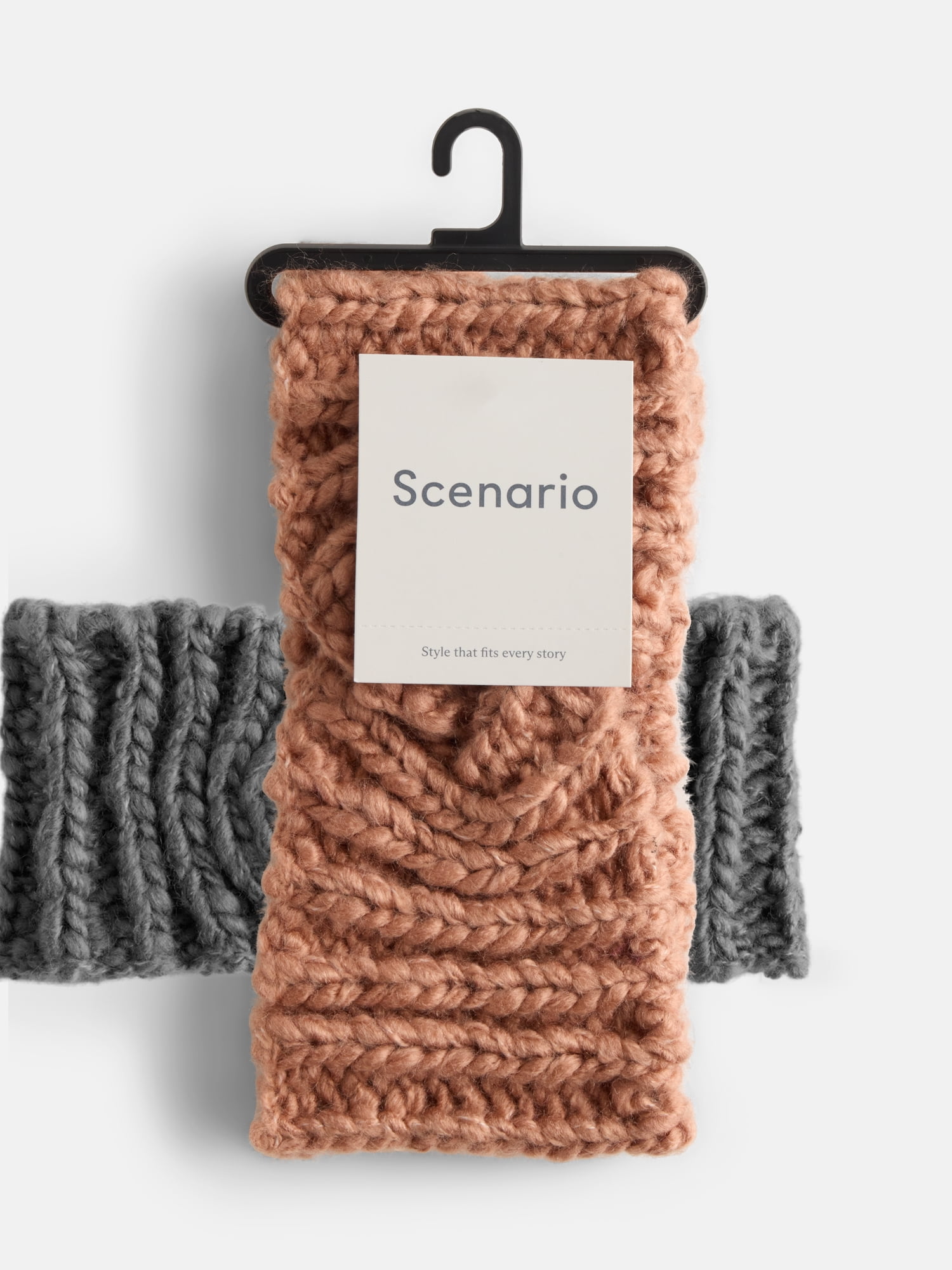 Scenario Women's Chunky Textured Headband, One Size Fits Most, Root Beer