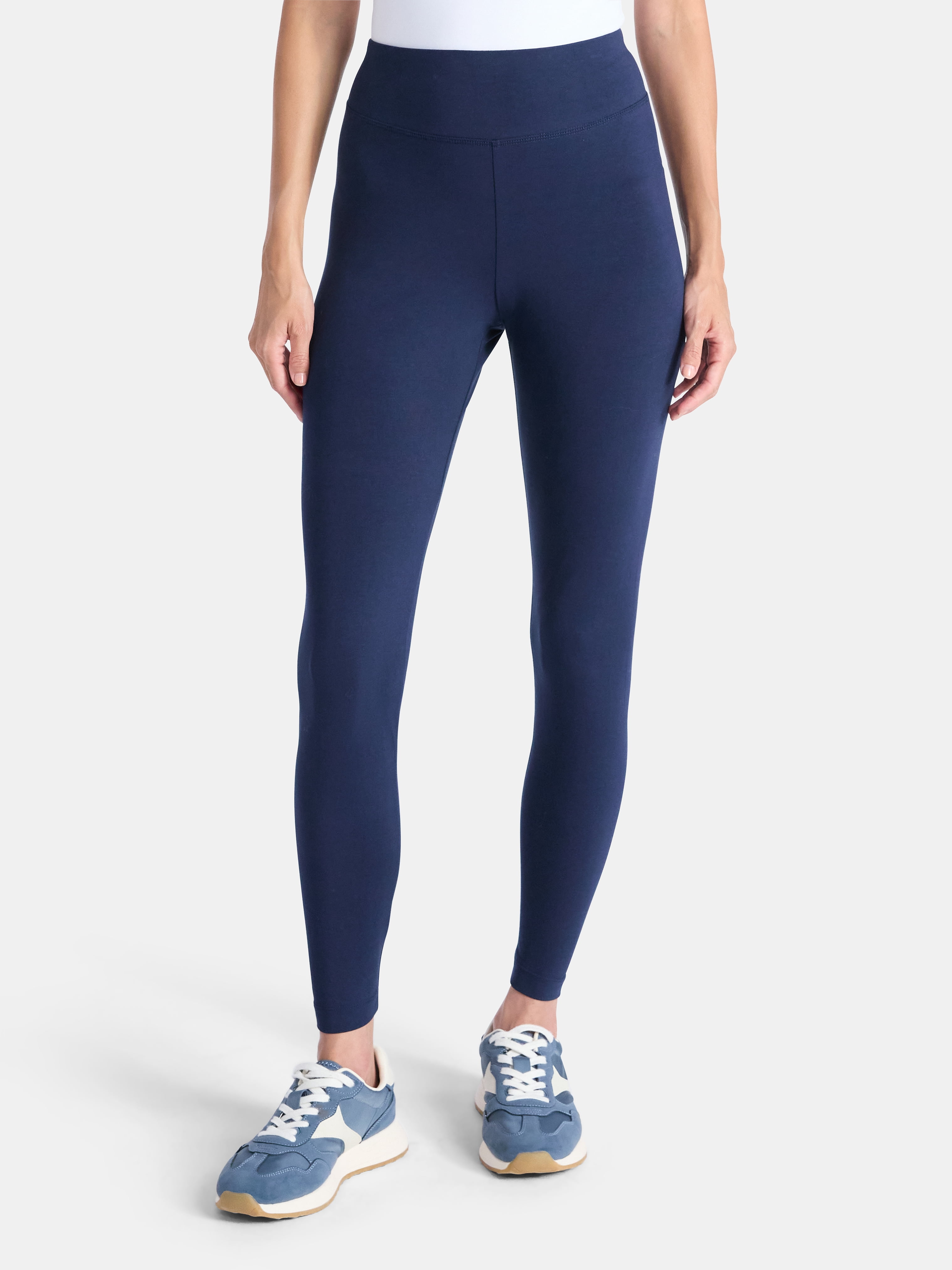 Time and Tru Women's High Rise Leggings, 27'' Inseam, 3-Pack, Sizes XS-XXXL
