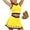 Yellow, variant on FYEGRE Elegant for Stage Performance Carnival Events School Sports and Cheerleading Outfit Yellow XL