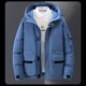 thumbnail image 2 of Hombres Sólido Casual Espesar Con Capucha Cremallera Multi Bolsillo Mantener Caliente Chaqueta Abrigos Pompotops oipoqjl21123, 2 of 3
