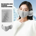thumbnail image 4 of Winter Warm Face Mask with Ear Protection | Cold Weather Windproof Fleece Lined Mask | Gray, Dark Gray, Pink | 1 Piece, 4 of 6