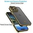 thumbnail image 3 of iPhone 15 Pro Case for Women Girl Cute Luxury Plating Soft Back Cover Raised Full Camera Protection Bumper Silicone Shockproof Phone Case for iPhone 15 Pro Max, Black, 3 of 9