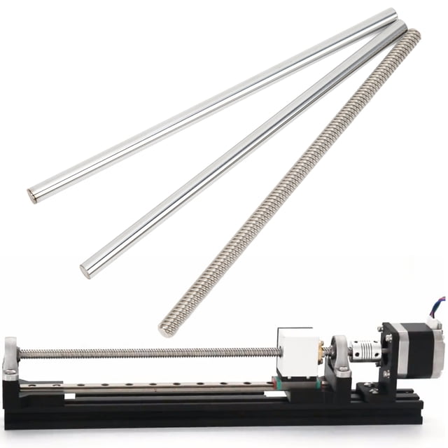 T8x8 Linear Motion Rail Shaft Slide Guiding, Linear Motion Guiding Rod Shaft Supports SC8UU Sliding Bearing Block, Flexible Shaft Coupling for 3D Printer, Engraving Machine,