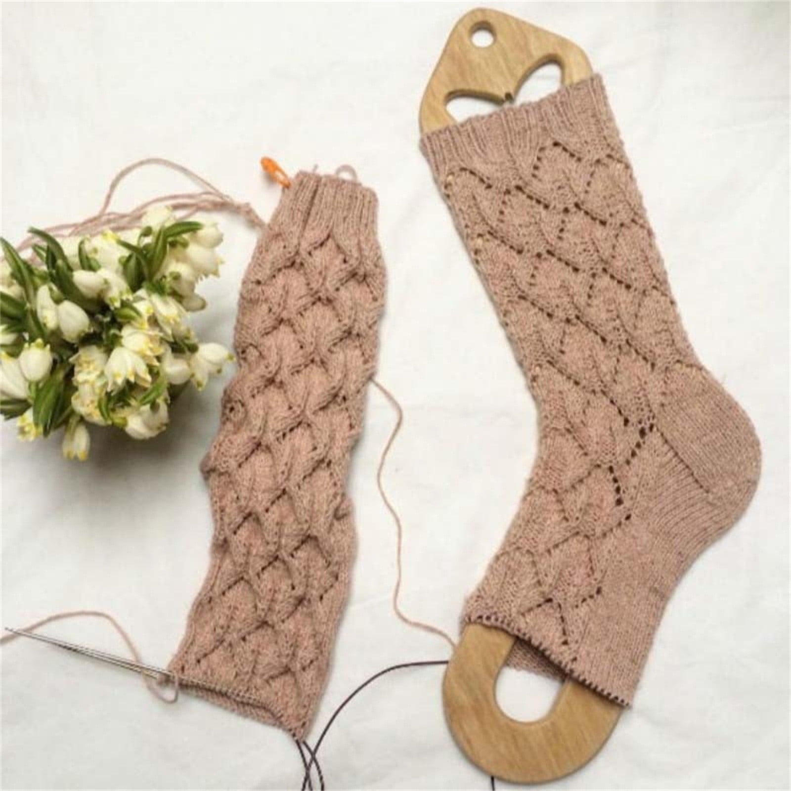 DIY Knitted Sock Wooden Model Thicken Wooden Sock Blockers For Knitting,  Adjustable Sock Blocker For Knit Blockers Knitting Crochet Stocking Display  Molds Knit Sock Form Stretchers 