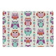 thumbnail image 1 of Owls Cutting Board, Owls in Vertical Line Flower Strings Vibrant Spring Colors Art, Decorative Tempered Glass Cutting and Serving Board, Large Size, Orange Fuchsia Seafoam, by Ambesonne, 1 of 1