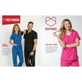 thumbnail image 3 of Maevn Red Panda Women's Curved Mock Wrap Top & Full Elastic Cargo Pant Scrub Set, 3 of 3
