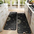 thumbnail image 4 of Kitchen Rugs Sets Of 2,Black Gothic Sun Planet Moon Pattern Anti Fatigue Kitchen Mat Rugs Non Slip Washable,Decorative Kitchen Floor Mats for Kitchen,Sink,Laundry,17"x47"+17"x47", 4 of 5