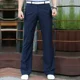 thumbnail image 4 of Pantalones de traje de hombre de talla grande marrón Pantalones rectos de verano para hombre Elegante estilo coreano 2024 Ropa clásica Reseñas Muchas, 4 of 5