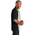 thumbnail image 3 of Port Authority Adult Male Men Elbow Sleeves Shirt Black/Lt Stone 4X-Large, 3 of 6