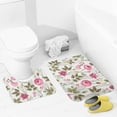 thumbnail image 4 of Roses Butterfly Bathroom Rugs Set 2 Pieces, Bathroom Set - Quick Drying Bath Mat And U-Shaped Toilet Rug, Water Absorbent Bath Carpet For Bedroom Floor Living Room, Machine Washable, 4 of 6