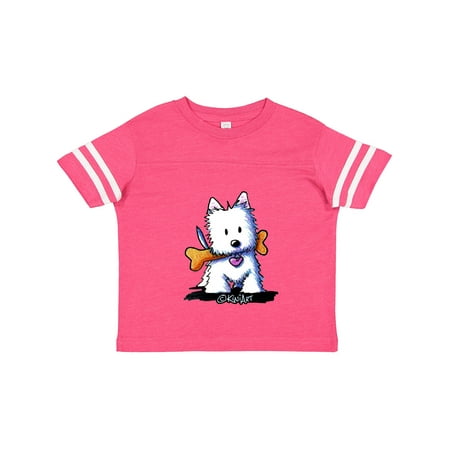 

Inktastic KiniArt Westie with Bone Gift Toddler Boy or Toddler Girl T-Shirt