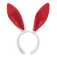 thumbnail image 1 of 5uds. Pascua Lindas Orejas de Conejito Cosplay Diademas Headwear para Mujeres Niñas (+) Blanco Rojo, 1 of 3