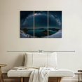 thumbnail image 2 of Elephant Stock Crater Lake Under The Milky Way Wall Art - Horizontal Multi Panel Canvas - Living Room Wall Decor - Astronomy & Space Multi Panel - Teal And Blue Decor - 38" x 24", 2 of 4