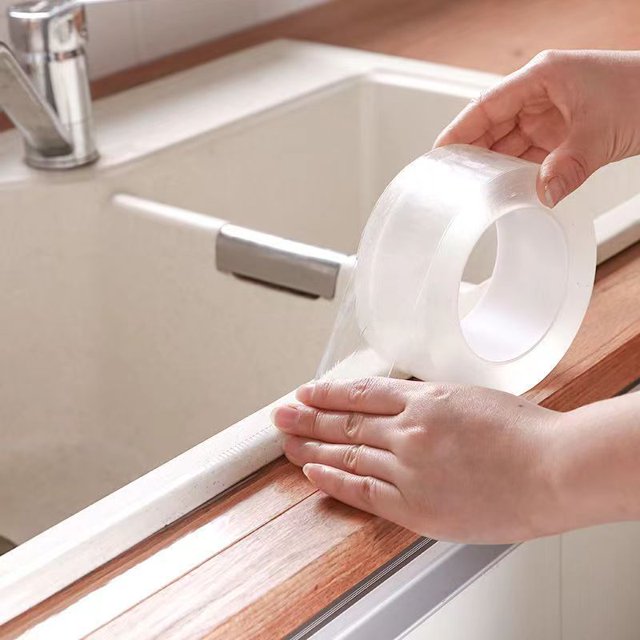Cinta de calafateo, cinta de sellado impermeable autoadhesiva de 2 pulgadas x 33 pies, tira de calafateo para bañera, baño, ducha, inodoro, cocina y sellado de paredes