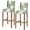 Sage Green, variant on Yellow Grey Oil Painting Bar Stool Cover Set of 4, Abstract Modern Geometric Stretch Bar Chair Cover, Removable Washable Pub Counter Stool Chair Slipcover for Kitchen Dining Room Pub Cafe