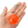 thumbnail image 3 of Uxcell Pickleball Keychain Mini Pickleball Ornament for Bags Backpacks Rackets Luggage Tags Party Favors Orange, 3 of 6