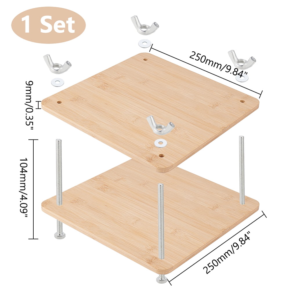 Square Bookbinding Tool with Screw & Nut Wood Book Binding Machine Moccasin 250x250x9mm