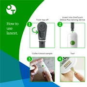 OneTouch Delica Plus Lancets & OneTouch Verio Test Strips Bundle - Includes 30 Test Strips & 30 Lancets - Fine 30-Gauge - for Diabetes Testing - Diabetic Supplies for Blood Sugar Monitor