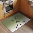 thumbnail image 2 of 2x3 Ft Entryway Area Rug, Sage Green Beige Kitchen Rug Runner Washable Floor Mat, Ombre Ice Hockey Ball Sport Game Non Slip Indoor Door Mat Throw Carpet for Bathroom Living Room Bedroom, 2 of 8