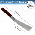 thumbnail image 2 of Cake Decorating Angled Icing Spatula, Stainless Steel 7" Offset Polished Blade Knife, Wood Handle, 2 of 6