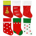 thumbnail image 4 of 18" Felt Christmas Stockings w/Novelty Designs & Hanging Tag (Set of 6), 4 of 4