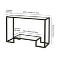 thumbnail image 5 of Henn&Hart 47" Blackened Bronze Metal/Glass Console Table, 5 of 7