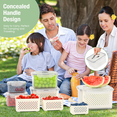 thumbnail image 7 of GPED 5 Pack Fruit Storage Containers For Fridge With Removable Colanders, Airtight Storage Container with Lids & Handle, Dishwasher & Microwave Safe, Keep Fruit Vegetable Food Meat Fresh Longer, 7 of 7
