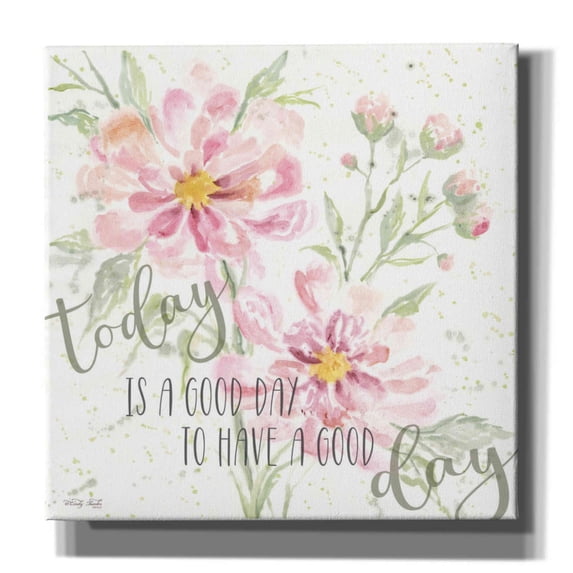 Epic Graffiti 'Floral Today is a Good Day' by Cindy Jacobs, Canvas Wall Art, 37"x37"
