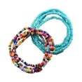thumbnail image 4 of 2 uds cadenas de cintura bohemia en capas para el vientre Rave Holiday Colorido+Azul jinwen, 4 of 8