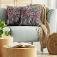 thumbnail image 5 of Ambesonne Colorful Throw Pillow Cover 2 Pack, Stained Glass Style Flower, 16", Multicolor, 5 of 7