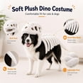 thumbnail image 2 of Dog Cat Pet Dinosaur Skeleton Costume Soft Plush Dino Outfit,Glow in The Dark Dog Dinosaur Costume Halloween Pet Outfit,Realistic 3D Skeleton Funny Costume for Dogs Big Breeds for Family, 2 of 8