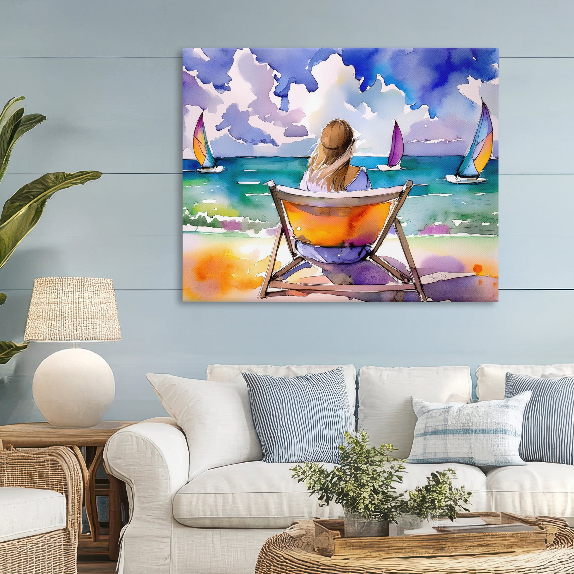 Stupell Industries Front Row to Paradise Canvas Wall Art, design by Shelly Craig