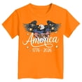 thumbnail image 5 of mgoYE Girls Boy's American 250th Anniversary Printed Casual Sweatshirt 250 Years 1776–2026 Patriotic Shirt 250th Anniversary USA Shirt Long Sleeve(Orange,9-10Years), 5 of 5