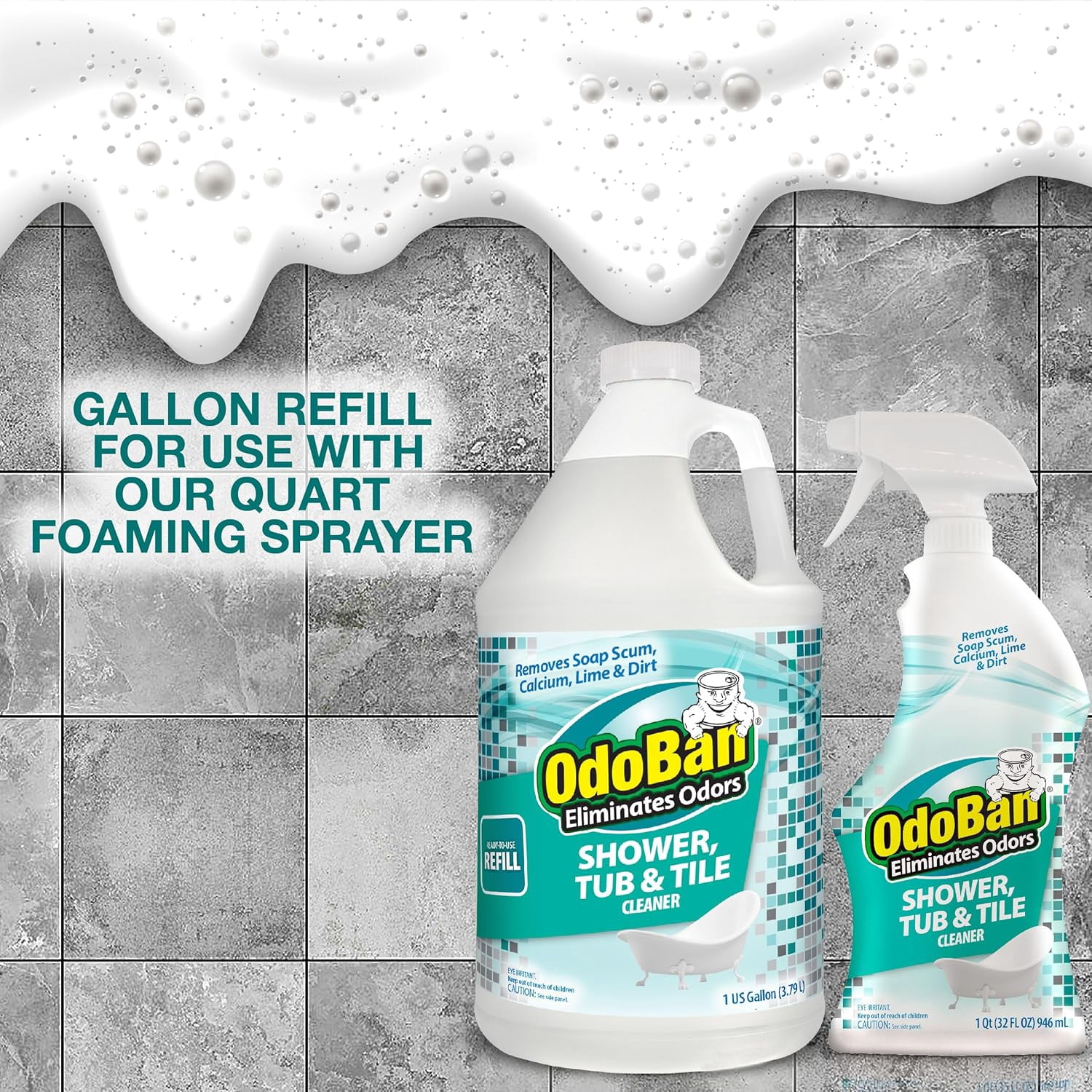 OdoBan Ready-to-Use Shower Tub & Tile Cleaner Refill, 4 Gallons