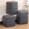 thumbnail image 3 of SharkTRUE Grey Checkered 180L Extra Large Clothes Storage Bin for Moving and Organization, 3 of 7