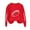 Red, variant on Women's Long Sleeve Printed Sweatshirts Loose Crewneck Oversized Pullover Tops Blouse Casual Fall Winter 2026 Fashion