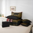 thumbnail image 6 of Homewish Boys Girls Jungle Safari Bear Bedding Comforter Set 7-Piece,Geometric Plaid King Bedding Sets,Retro Vintage Ultra Soft Bed Sheets,Breathable Home Decor,Reversible, 6 of 8