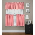 thumbnail image 2 of Native Fab 3 Pieces Window Curtain Tiers and Valance Set - Farmhouse Vintage Kitchen Tiers and Valance Set Rod Pocket - Red White, 2 of 7