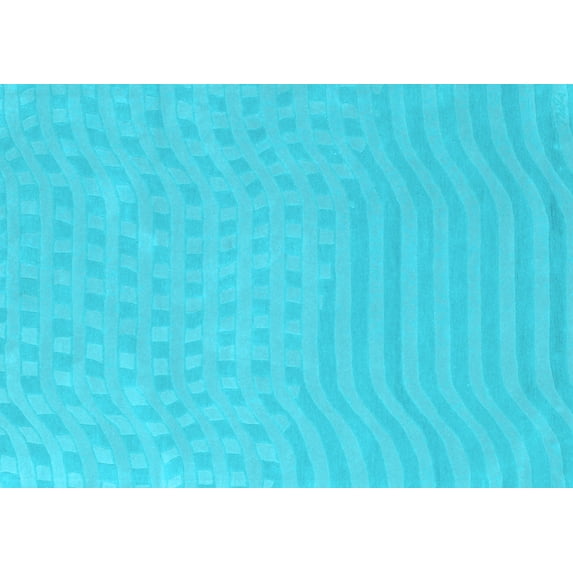 Ahgly Company Indoor Rectangle Abstract Light Blue Contemporary Area Rugs, 2' x 3'