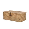 thumbnail image 3 of OTVIAP Simple Large Capacity Dustproof Soft Woven Seagrass Storage Basket with Lid, Rectangular, 3 of 8