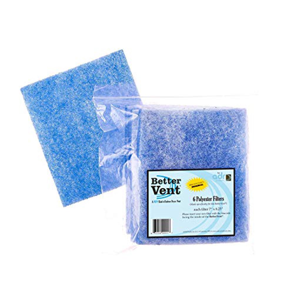 BetterVent Replacement Polyester Filters, 6 pack