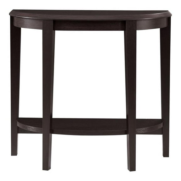 Furniture of America Eski Wood Console Table with Bottom Shelf in Red Cocoa