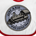 thumbnail image 4 of Inktastic Steam Train Kid Who Loves Trains Boys Baby Bib, 4 of 4