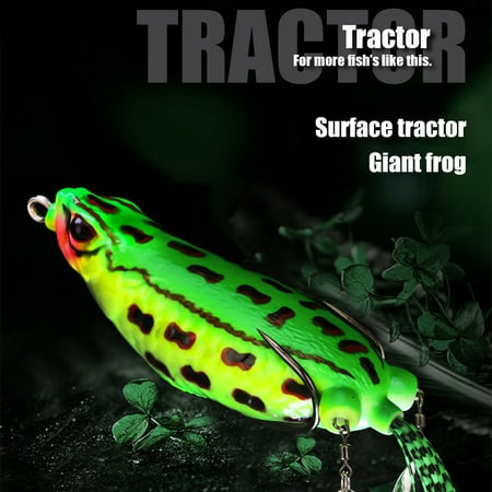 Joernso 9cm/25g Silicone Huge Frog Bait Colorful Slice Double Sequin Soft Artificial Frog Bait Fishing Accessory