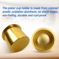 thumbnail image 4 of GSE Games & Sports Expert Jumbo Aluminum Cup Holder, Drop-in Drink Table Cup Carries for Casino Poker Table, Boat, RV Car, Truck (Gold - 10 Pack), 4 of 7